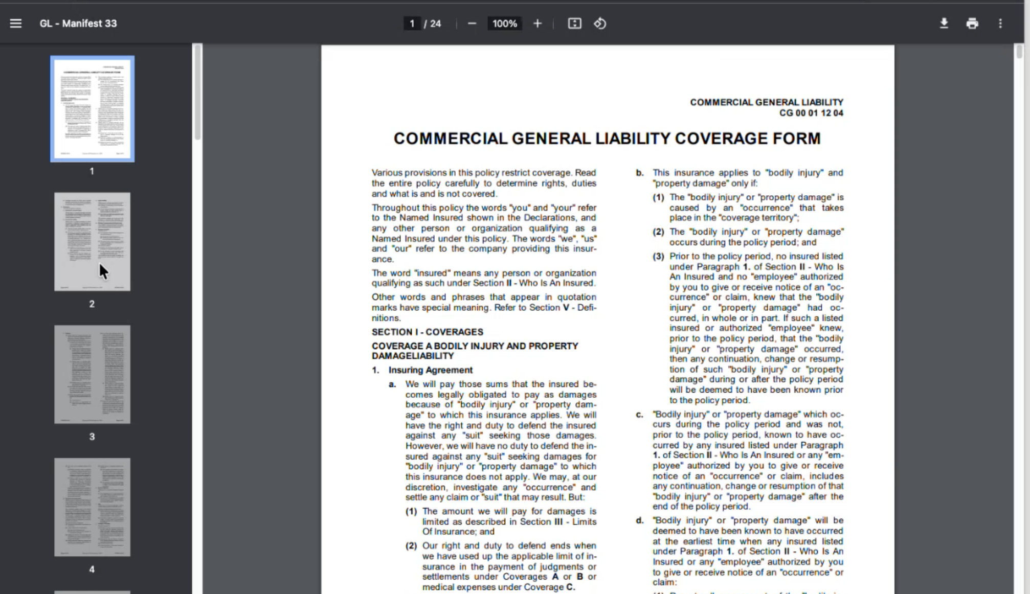 Generate Policy, Billing and Claim Document Sets